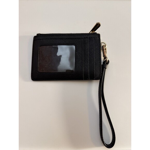 Michael Kors Black Saffiano Leather Wristlet Card Holder Wallet - Picture 2 of 5